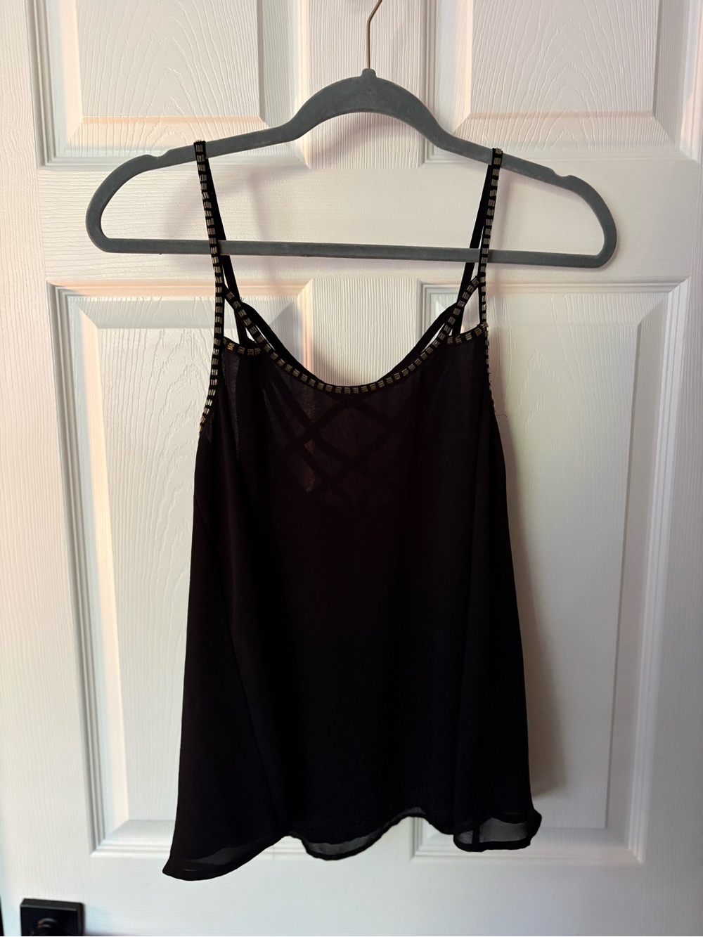 Forever 21 Black Beaded-Trim Cami